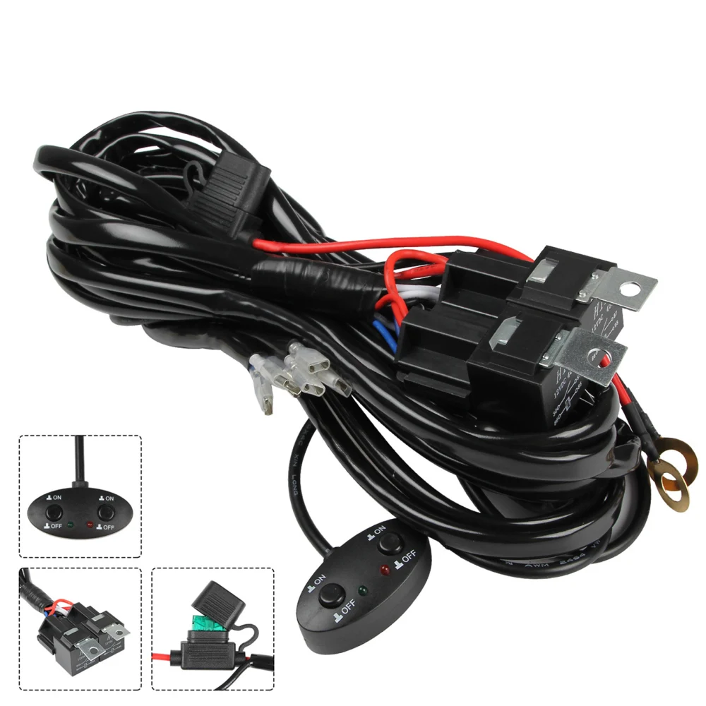 

Комплект жгут проводов, многорежимные безопасные переключатели для мотоциклов, линия, 3 вилки светильник световая балка, автомобильные аксессуары