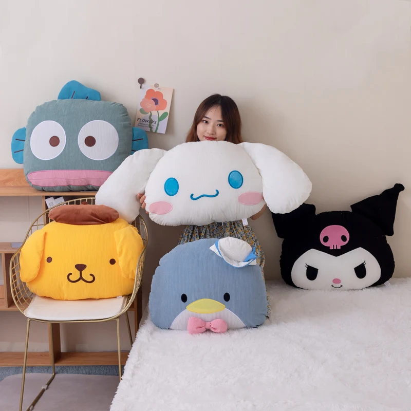Sanrio утолщенная вельветовая подушка для спины Kuromi Cinnamoroll смокинг Сэм декоративная