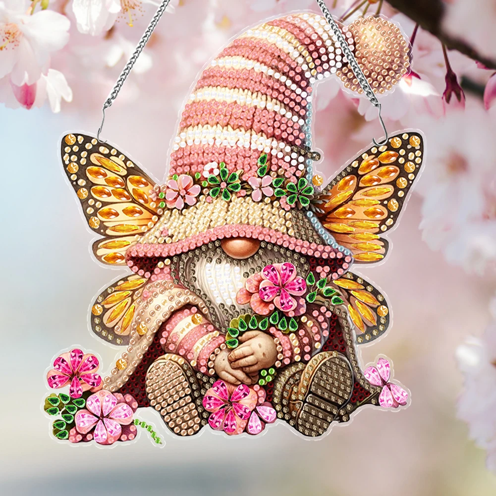 Акриловый цветок спельной формы гном алмазная живопись подвесные украшения