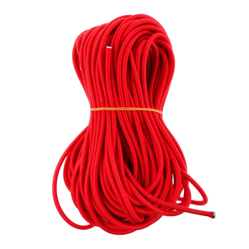 

6mm Rubber Elastic Cord Elasticated Shock Rope Stretch Boat Trailers Caravan 50m 20 5cm 2m 1m