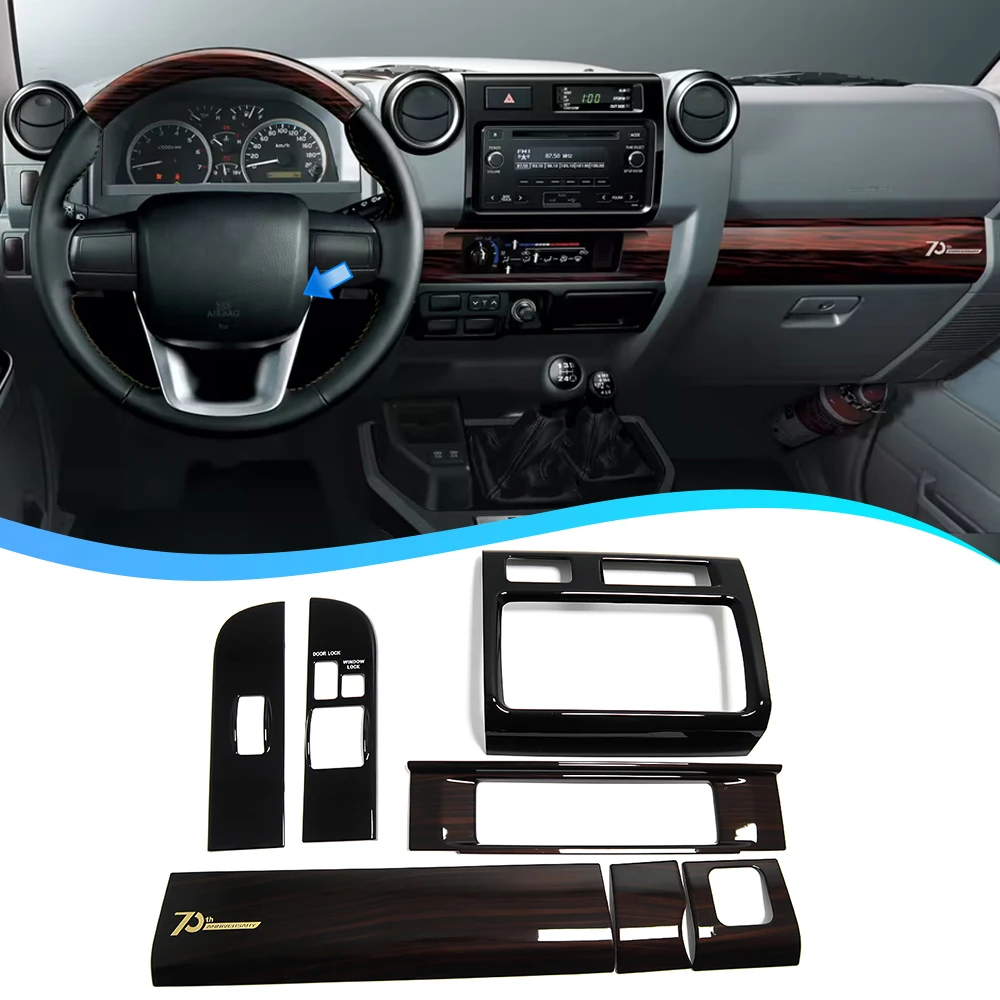 

Car Interior Trim For Toyota Land Cruiser LC70 LC76 LC79 FJ70 FJ76 FJ78 FJ79 HZJ79 Nevigation Frame Window Volume Button Cover