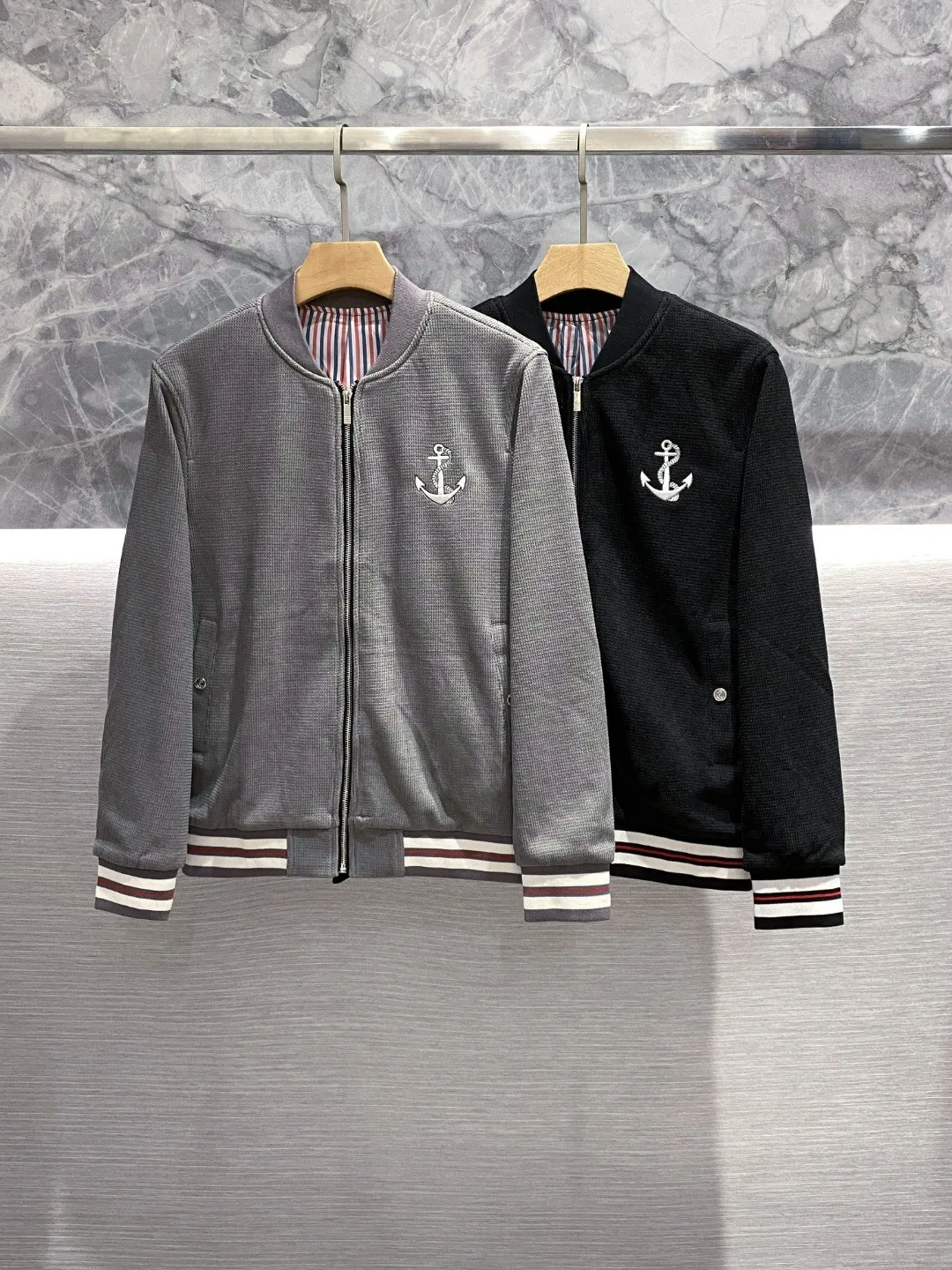 New Mens Jacket Baseball Collar Stripes Luxury Brand Design Jackets Coat High Quality Smart Causal Bomber Jackets
