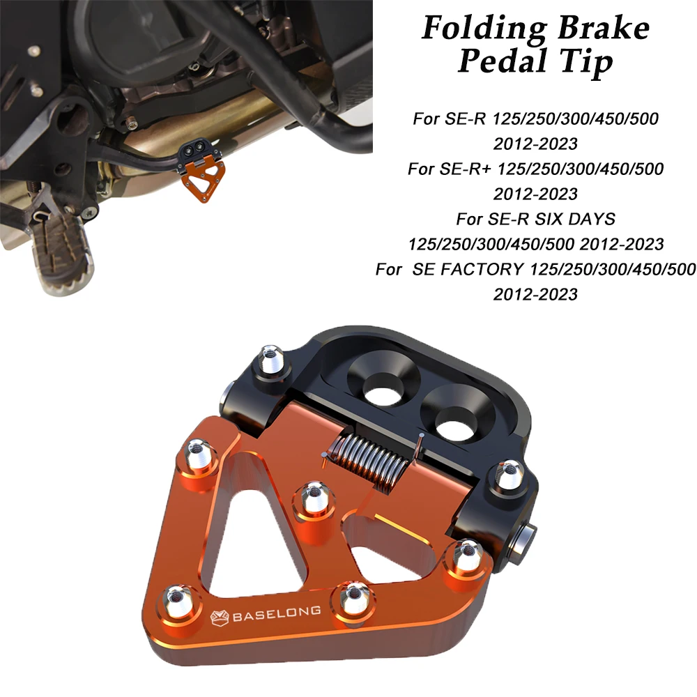 

For SHERCO SE-R 125 Folding Rear Brake Pedal Step Tip Plate SE-R+ SE-R SIX DAYS SE FACTORY 125 250 300 450 500 2012-2022 2023