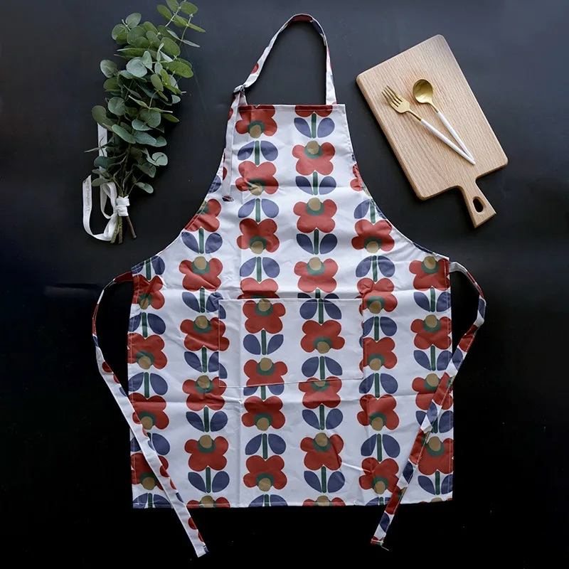 5 шт. водонепроницаемые Кухонные фартуки с карманами и принтом