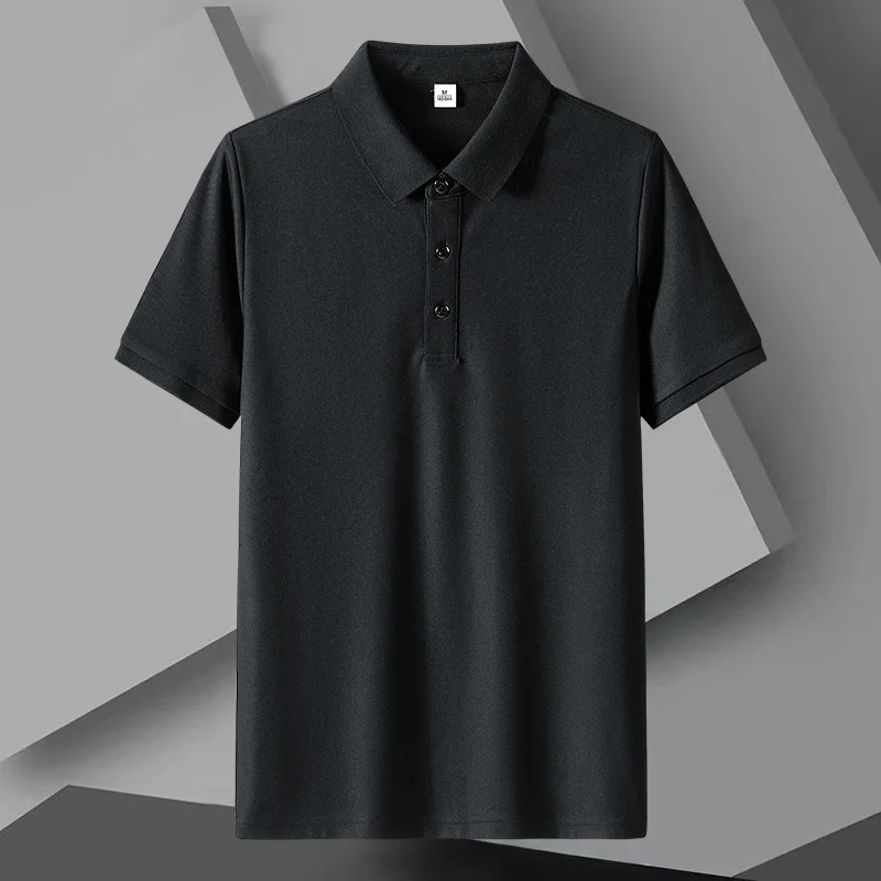 

Мужская рубашка-поло с коротким рукавом, с отложным воротником