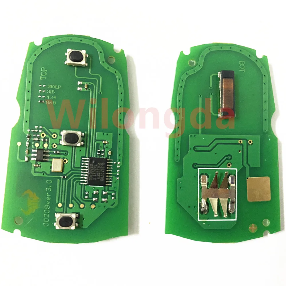 

Чип PCB ID46 PCF7945 для 3-кнопочного автомобильного пульта дистанционного управления FSK cas3 868 МГц для BMW 1/3/5/7 серии CAS3 X5 X6 Z4 передатчик управления автомобилем