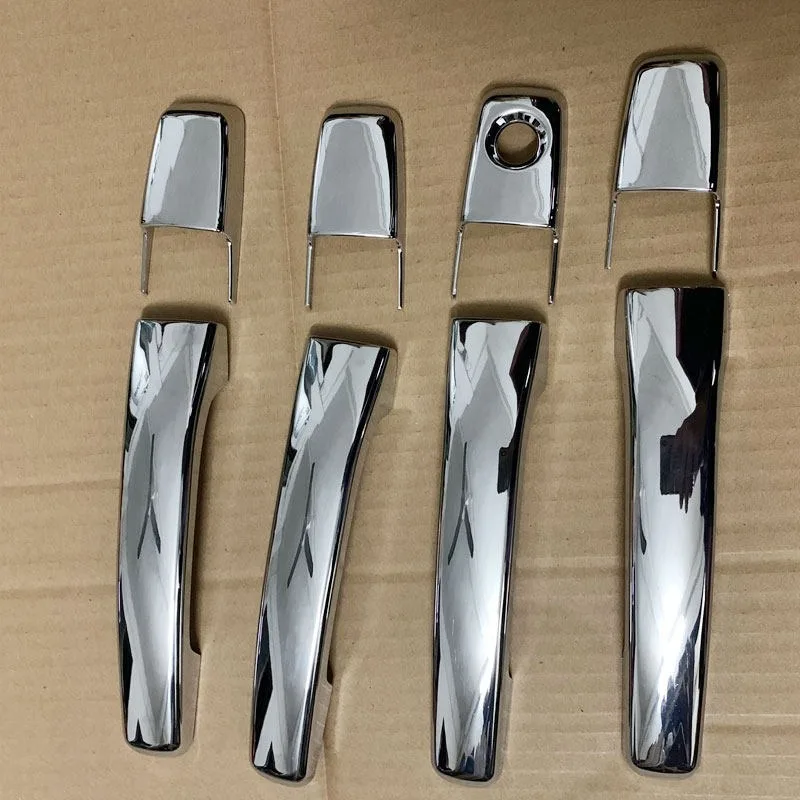 Фото Для Mitsubishi Pajero V93 V97 2007-2020 годов, накладки на ручки дверей, декоративные полосы от царапин, внешняя отделка ручек №3