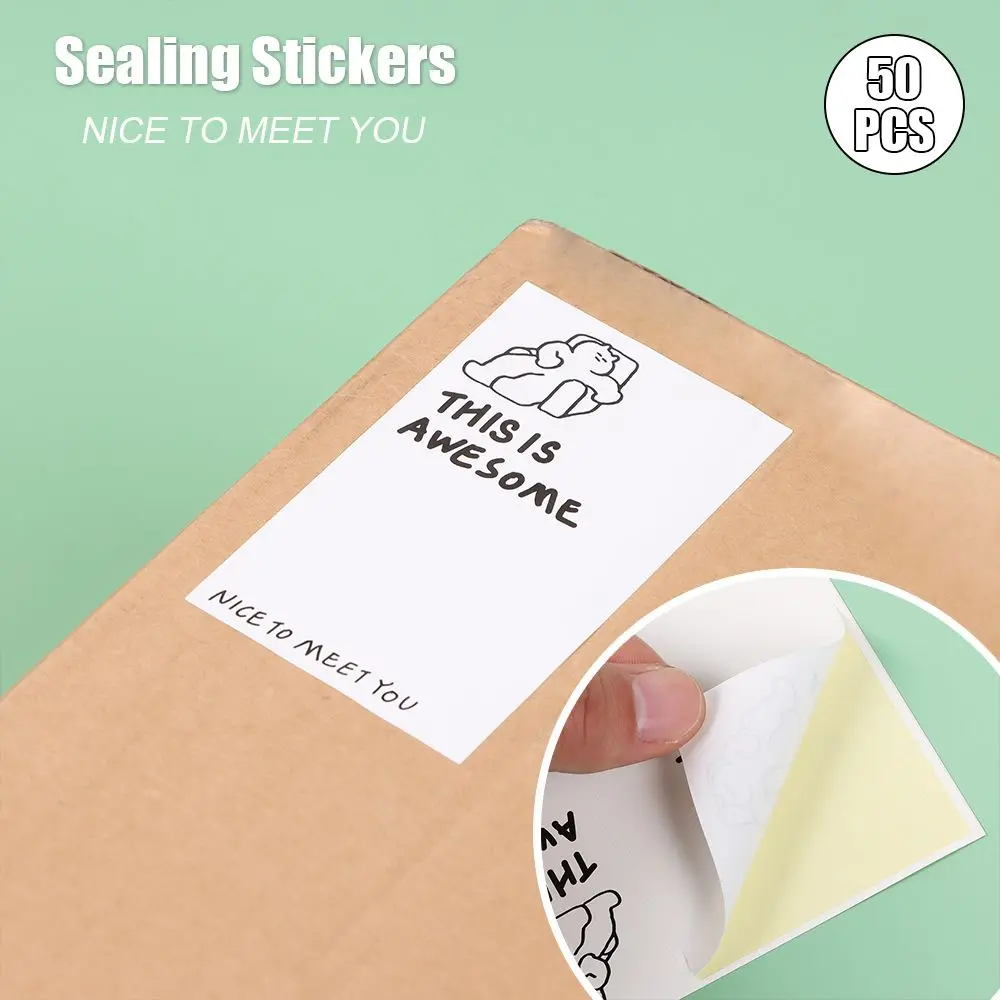 

Creative Package Decoration Online Retails Gift Wrapping Greeting Labels Sealing Stickers Nice To Meet You Just For You