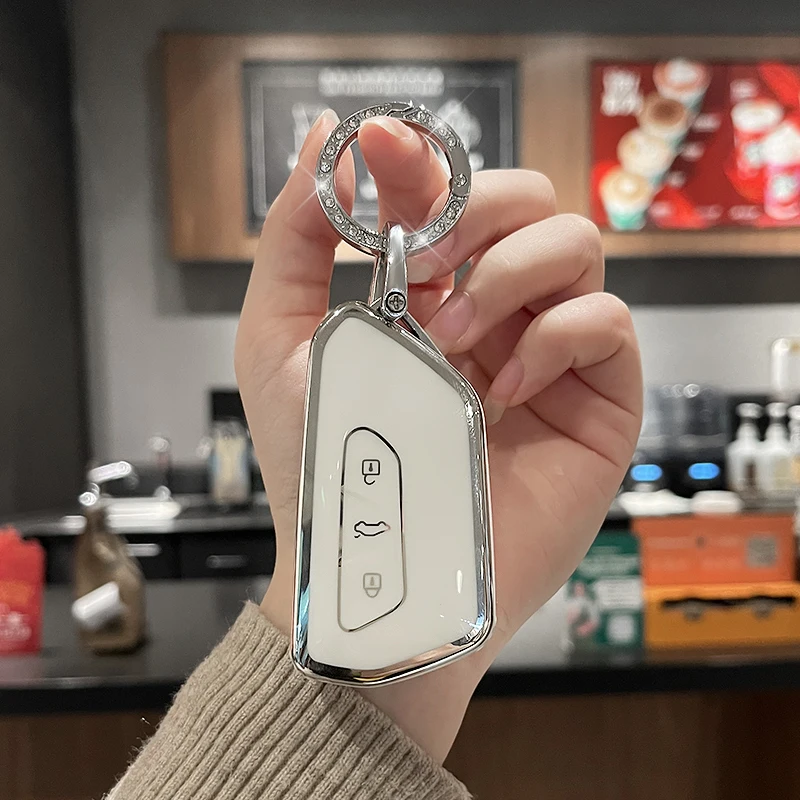 Чехол для ключей VW Volkswagen совместимый с Golf 8 ID4 ID3 ID5 ID6 Seat Leon MK 4 Skoda Octavia мягкие ключи