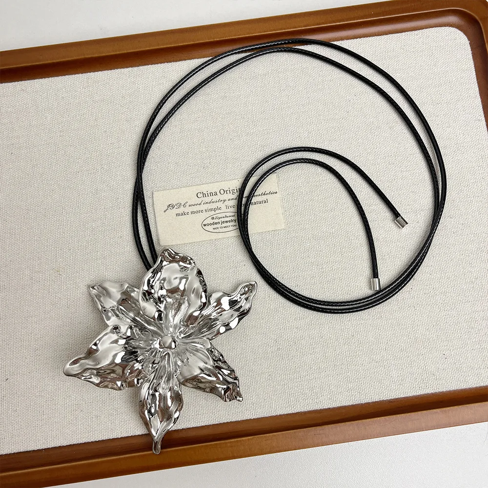 2024 новое роскошное преувеличенное ожерелье с подвеской в виде большого цветка