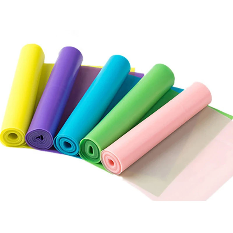 

Yoga Pilates Stretch Resistance Band Exercise Fitness Band Training Elastic Exercise Fitness Rubber 150cm natural rubber Gym