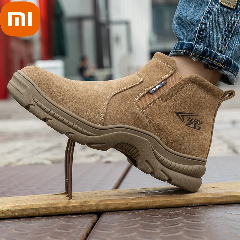 

Xiaomi Cowhide Professional Protective Shoes For Welding Work Safety Working Cotton Shoes Soft Light Comfortable Safety Shoes