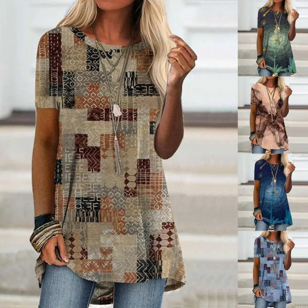 

Женская футболка с круглым вырезом, свободного покроя