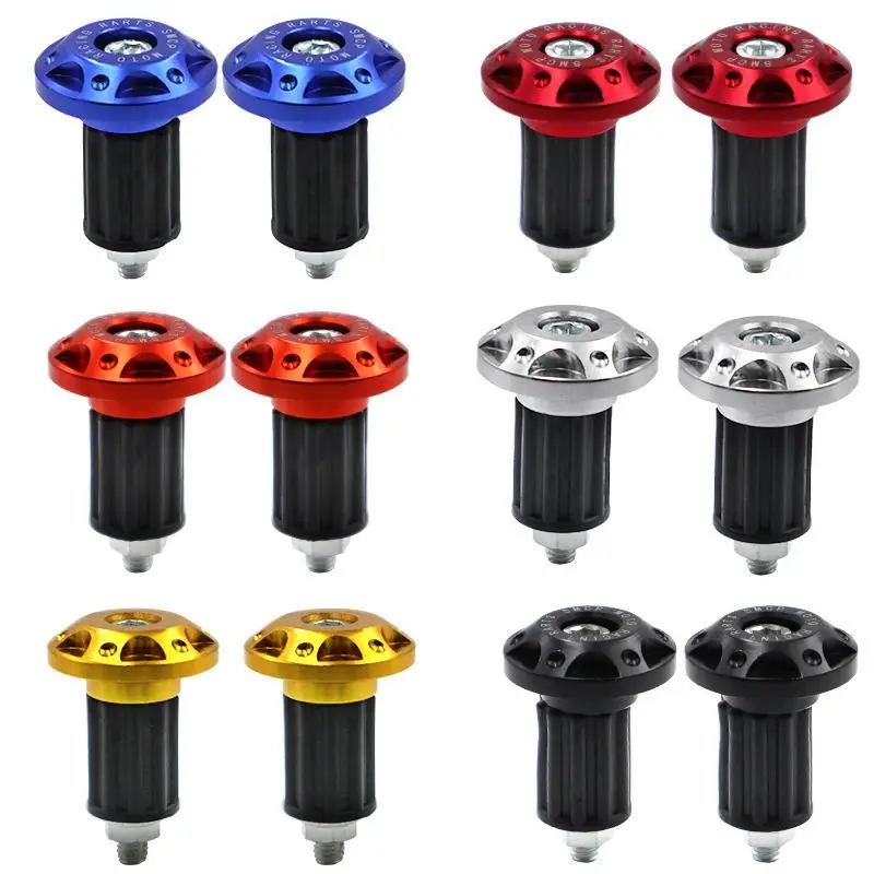 

1 Pair Motorcycle Handle Bar Ends Plug CNC Aluminum Alloy Grips Handlebar Plug Caps Modification Accessories