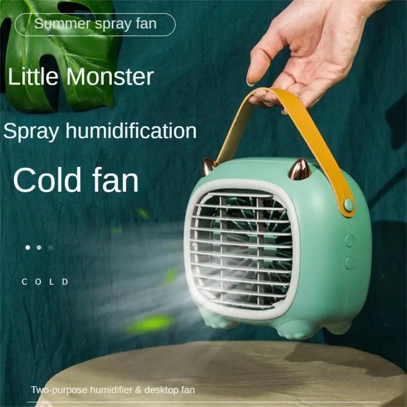 Three Adjustable Universal Refrigerator Humidifier Fan Nano Spray Yellow Portable Usb Cold Fans Intelligent Wind Control