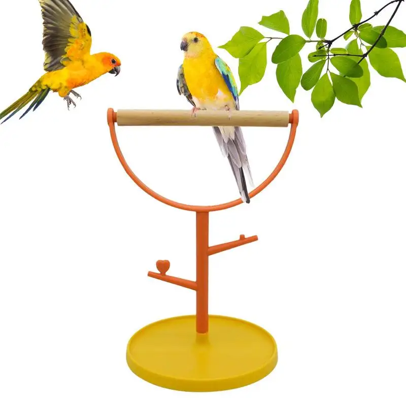 

Bird Perch Stand Stand Holder Cage Perch For Parakeets Wooden Portable Tabletop Perch For Parakeets Parrot Cockatiel