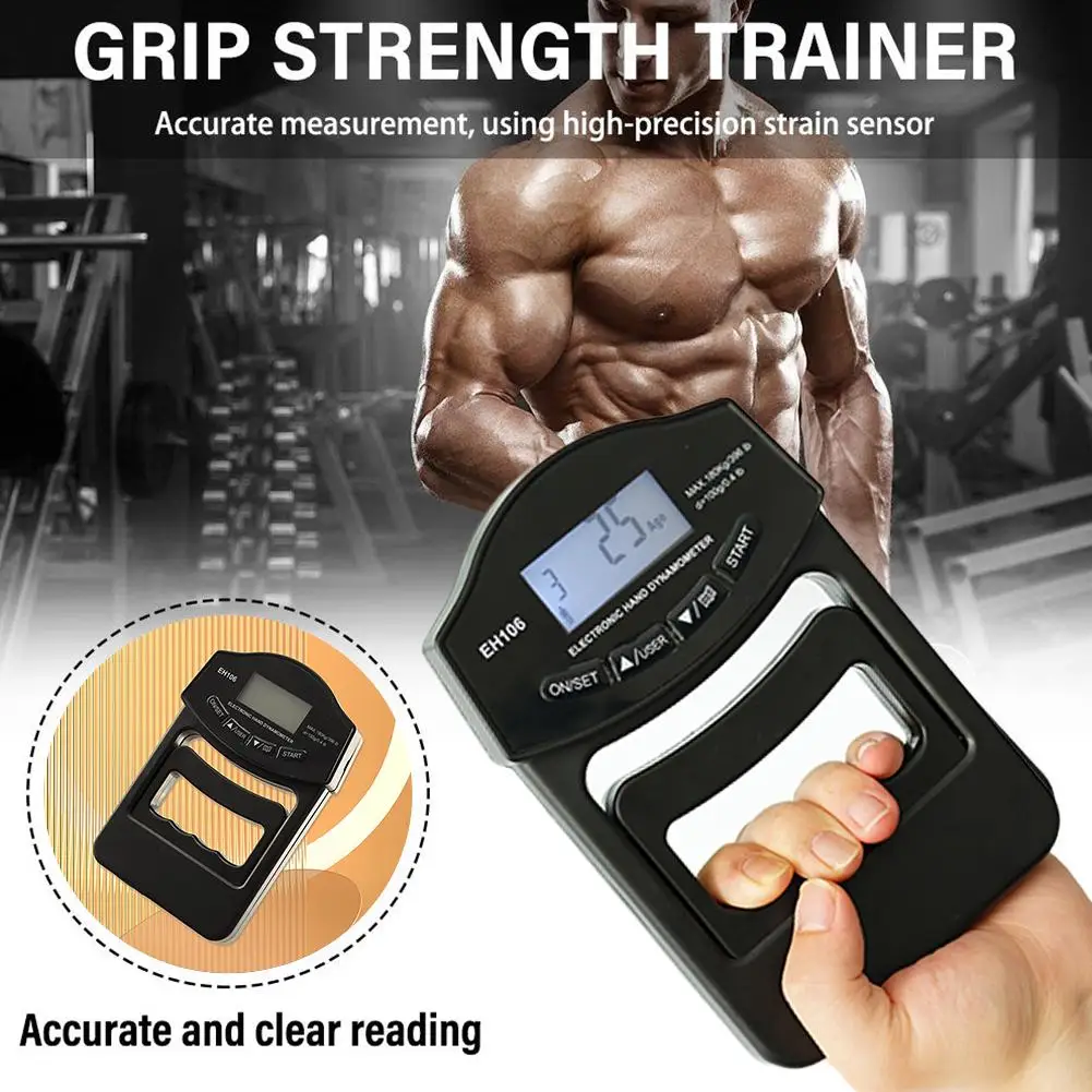 

Grip Strength Tester 396Lbs/180Kg Digital Hand Dynamometer Grip Strength Meter USB LCD Screen Hand Grip Dynamometer