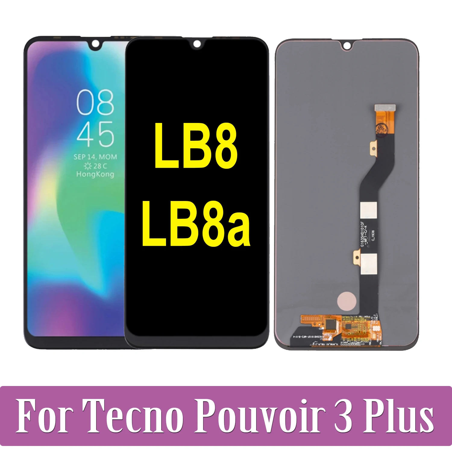 AMOLED 6,35 'Оригинальный ЖК-дисплей для Tecno power 3 Plus 3 Plus LB8 LB8a