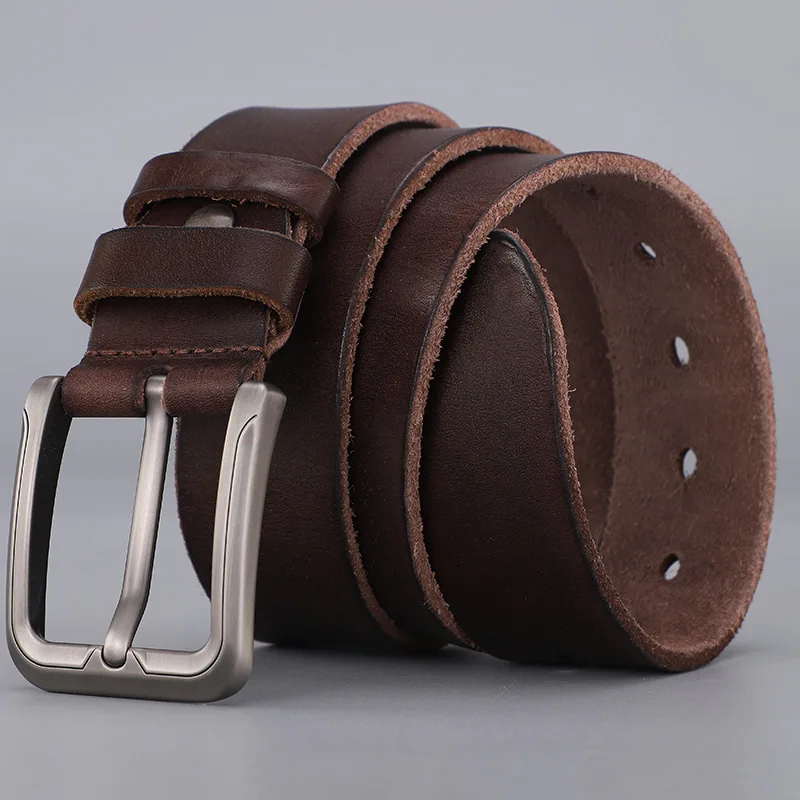 Business Men's Top Layer Cowhide High-end Casual Needle Buckle Fashion Leather Luxury Belt Designer Belt