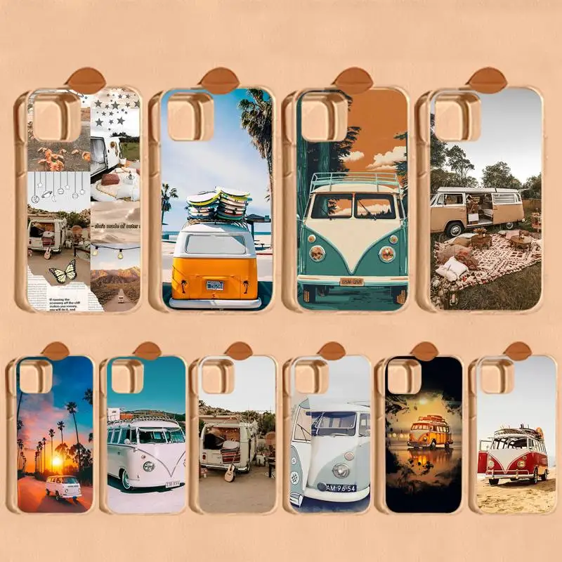 

Combi Van Surf Phone Case For iPhone 14 11 12 13 Mini Pro XS Max Cover 6 7 8 Plus X XR SE 2020 Funda Shell