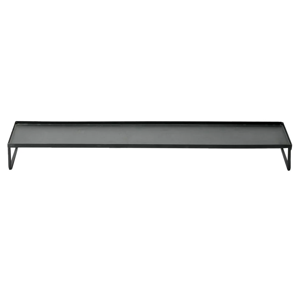 

1pc Chinese Tea Serving Tray Teaware Serving Tray Pot Display Tray Tabletop Shelf Iron Craft Holding Shelf Flowerpot Stand