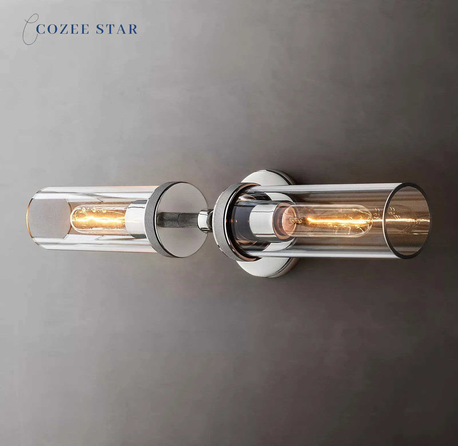 Lambeth Knurled линейное бра современные ретро лампы из зеркальной латуни