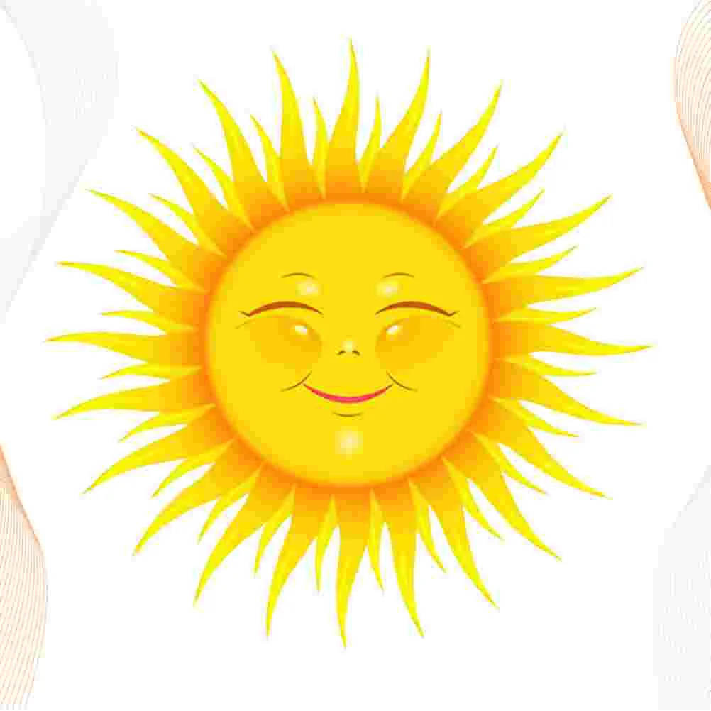 

Wall Sun Sticker Stickers Decal Nursery Smiling Window Wallpaper Kids Room Decalscartoon Decor Stick Peelclings Kindergarten