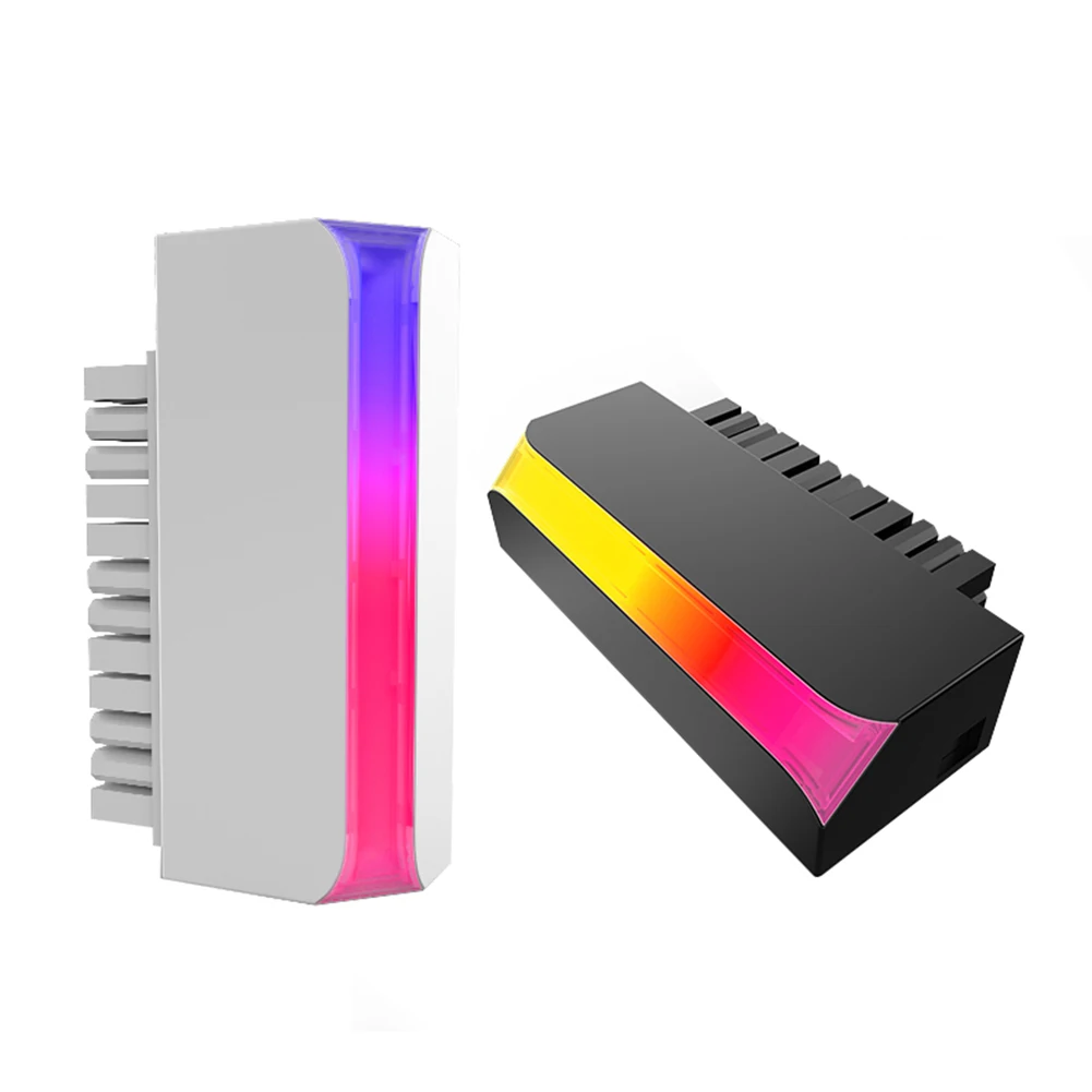 

ATX 24 Pin to 90° ARGB Power Plug Adapter 5V 3Pin For PC Mainboard Motherboard Power Supply Cable Connector DIY Mounting Modular