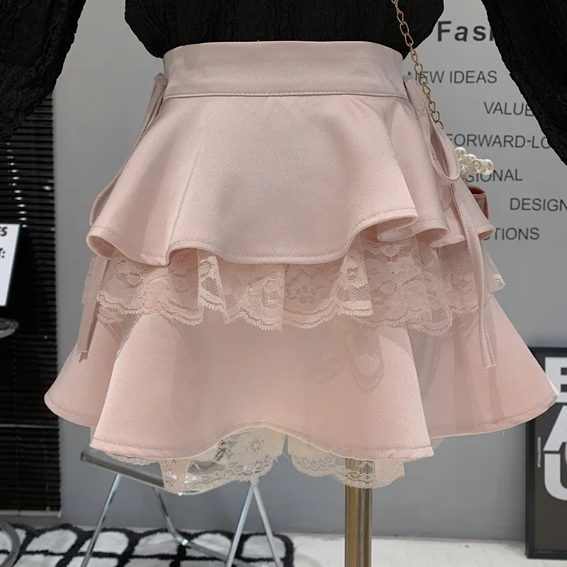 

Новинка, женская одежда, весна 2023, сетчатая юбка с высокой талией, пышная юбка А-силуэта