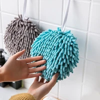 chenille hand towels 3 color kitchen hand towel ball wall mounted bathroom quick dry soft absorbent microfiber towels