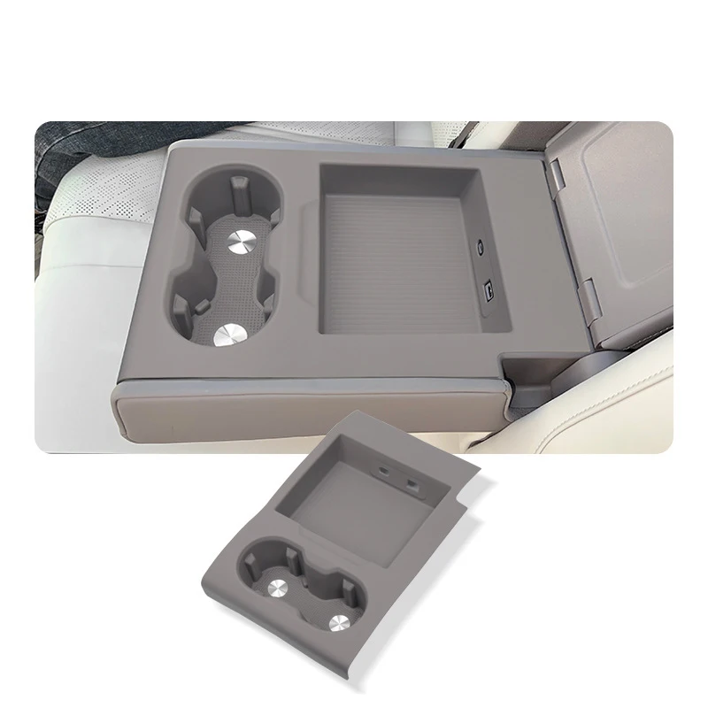 

Для Zeekr 7X 2024 2025 автомобильный подлокотник для хранения второго ряда, силиконовая накладка, чашка для воды, сиденье, амортизирующий рукав, ящик для хранения, аксессуары