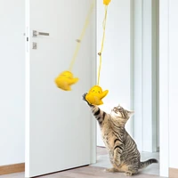 cat toys self excited hanging door retractable funny cat scratch rope mouse interactive toy cat stick pet cat supplies