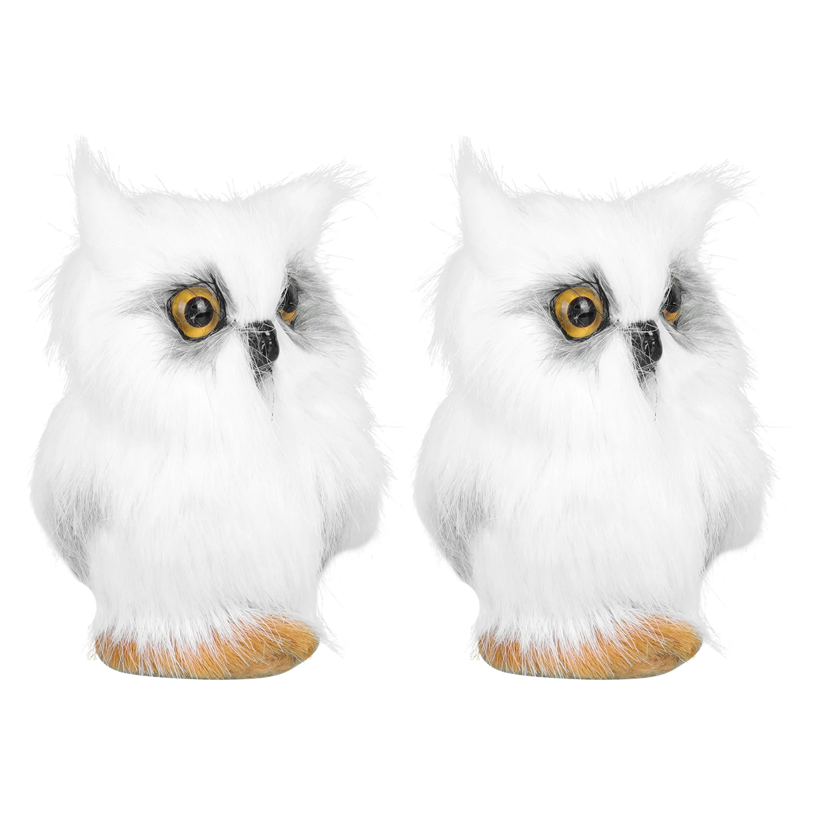 

Owl Ornament Christmas Tree Furry Plush Hanging Decor Decoration Desktop Figurine Bird Sculpture Statue Pendant Woodland Animal