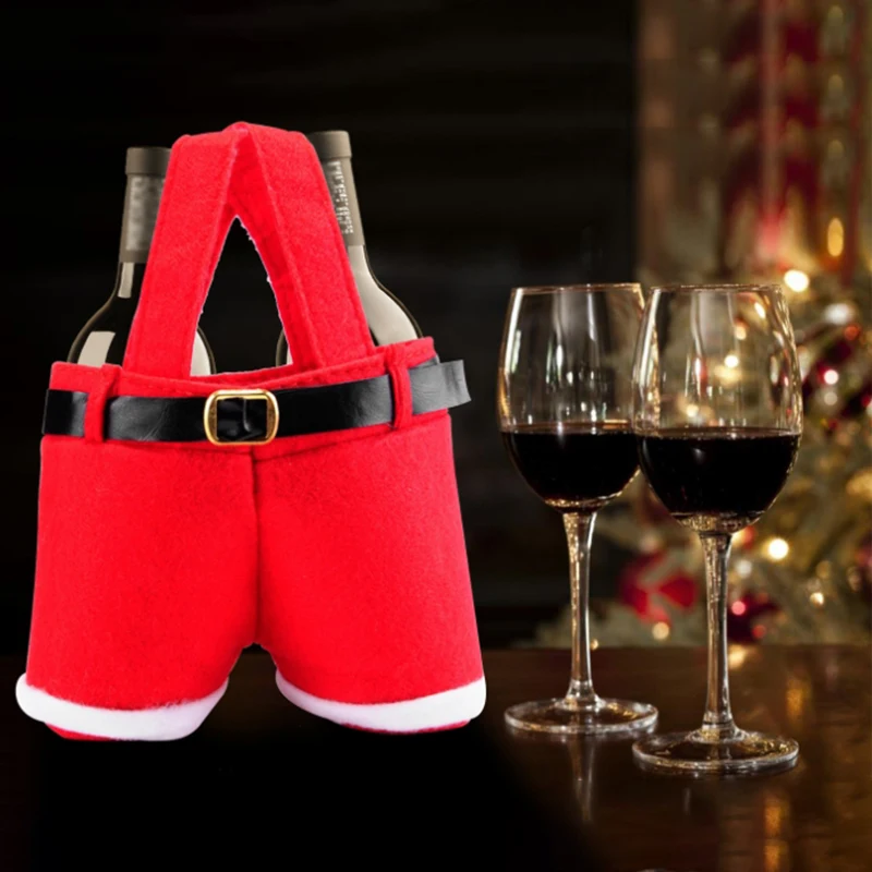 1/3 шт. рождественский подарок держатель для бутылки вина конфеты Санта-Клаус