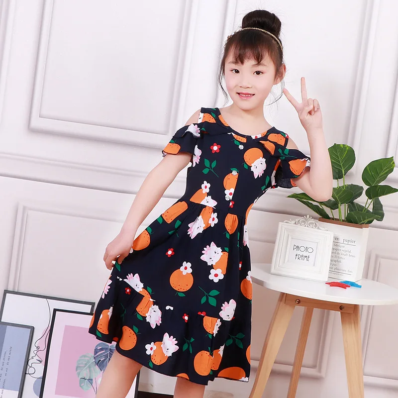 

Dress for Girls Summer Kids Birthday Casual Party Dresses New Childrens Clothes Princess Floral Dress Girl Baby Costume Clothing