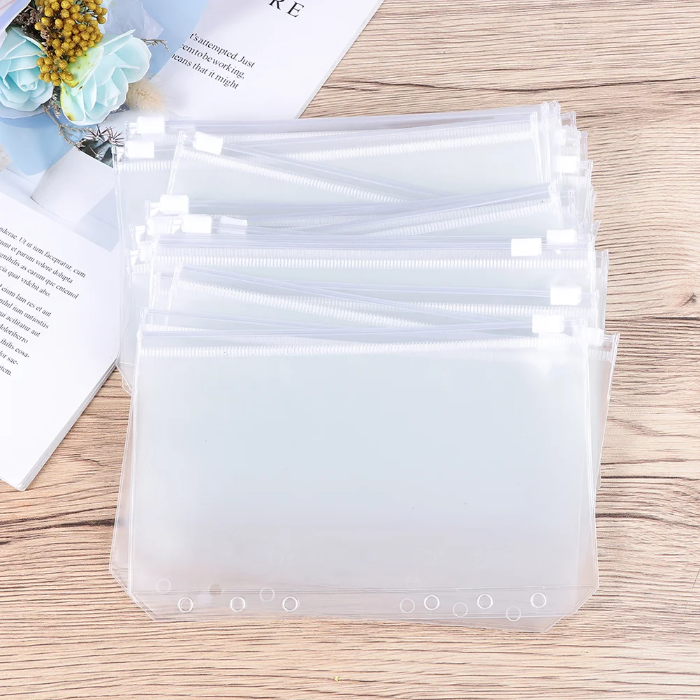

Binder Folder A6 Zipper Cash Envelope Document Organizer File Money Transparentenvelopesbudget Saving Holder Pouchesclear Pouch