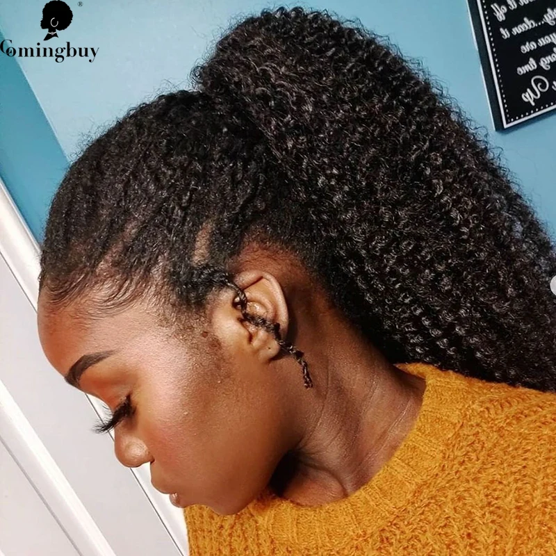 Афро кудрявые вьющиеся человеческие волосы, хвосты, бразильские Реми человеческие волосы, стринги, хвосты, человеческие волосы для наращивания 4B 4C для черных женщин Афро кудрявые вьющиеся человеческие волосы, хвосты, бразильские Реми человеческие волосы, стринги, хвосты, человеческие волосы для наращивания 4B 4C для черных женщин