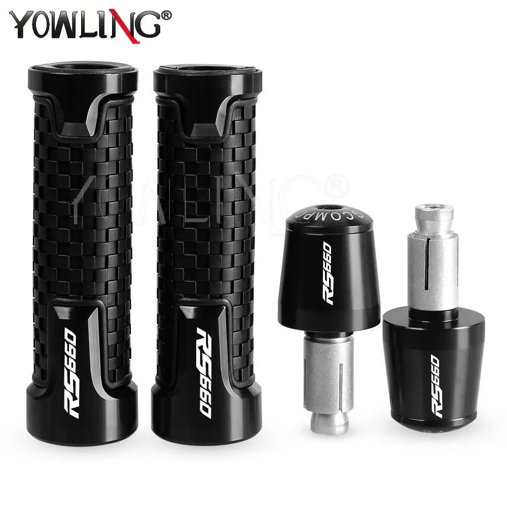 

7/8" 22MM Motorcycle Accessories Handlebar Hand Grips Aluminum Handle Bar End Cap Plugs For Aprilia RS660 RS 660 2020 2021 2022