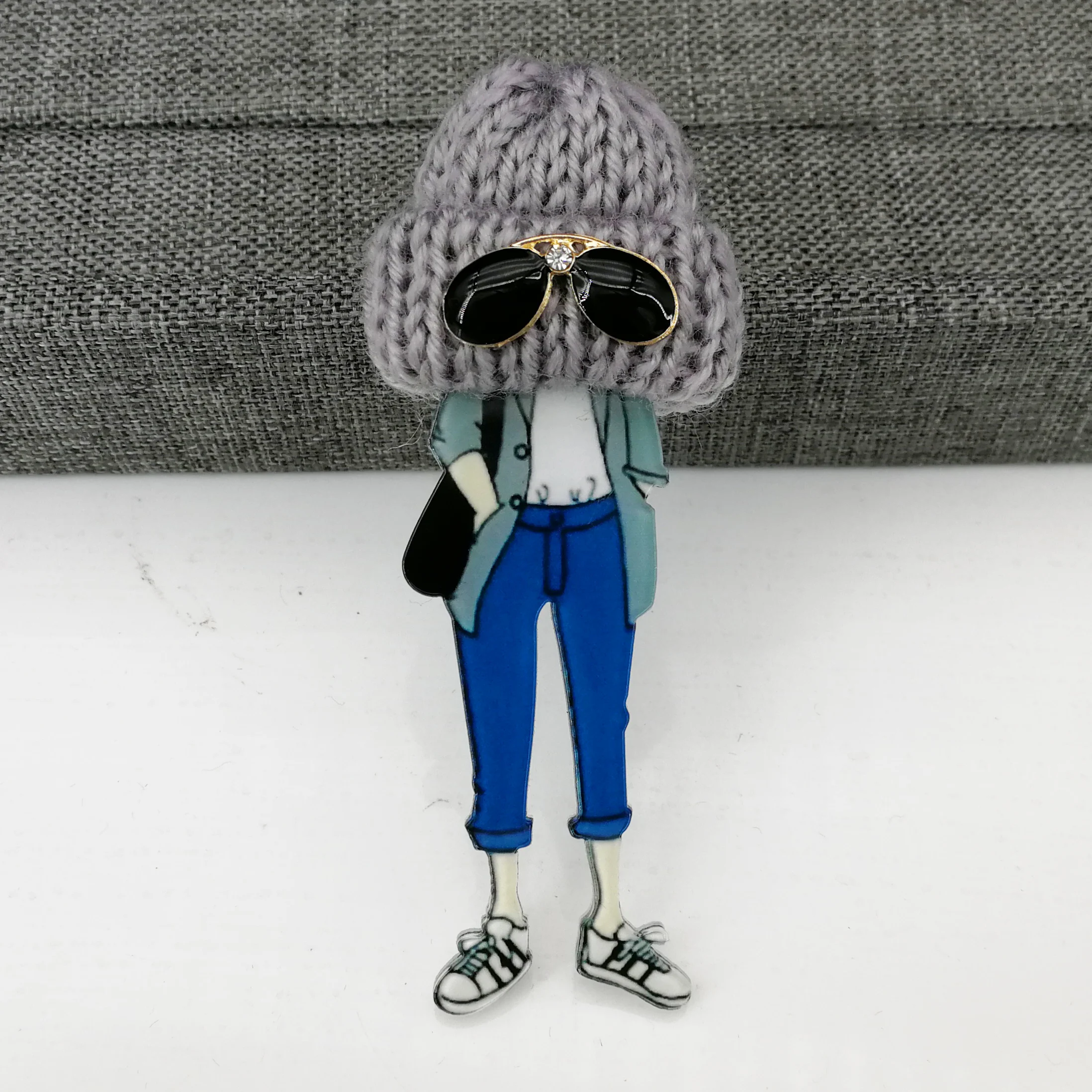 

Enamel Sunglass Brooch Pins for Woman Brooches Cartoon Acrylic Models Brooch Clothing Backpack Lapel Pins Jewelry Accessories