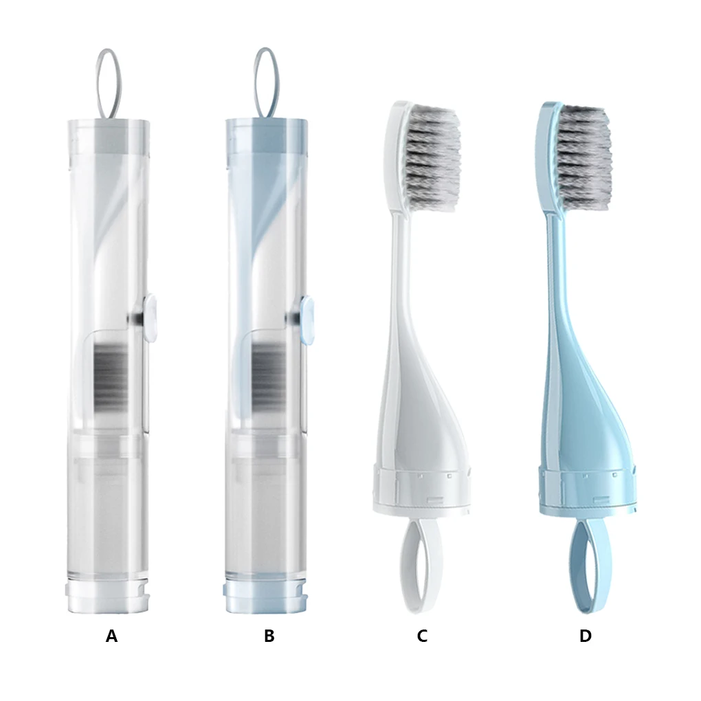 Portable Travel Soft Toothbrush Set Orthodontic Toothbrush 3 in 1 Folding One-Piece Design Toothpaste Toothbrush images - 6