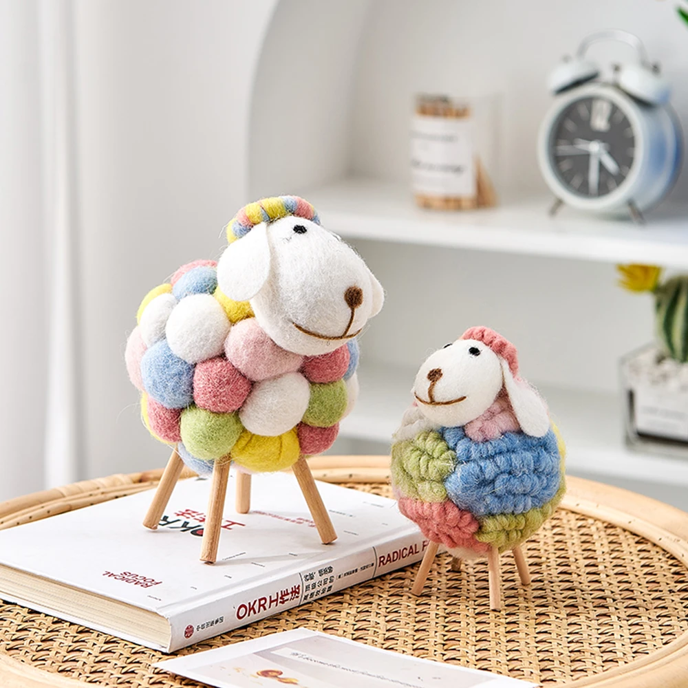 

Cute Plush Wool Felt Toys Miniature Modern Home Living Room Desk Decor Kids Room Decor Kawaii Room Decor Desk Accessories Gift
