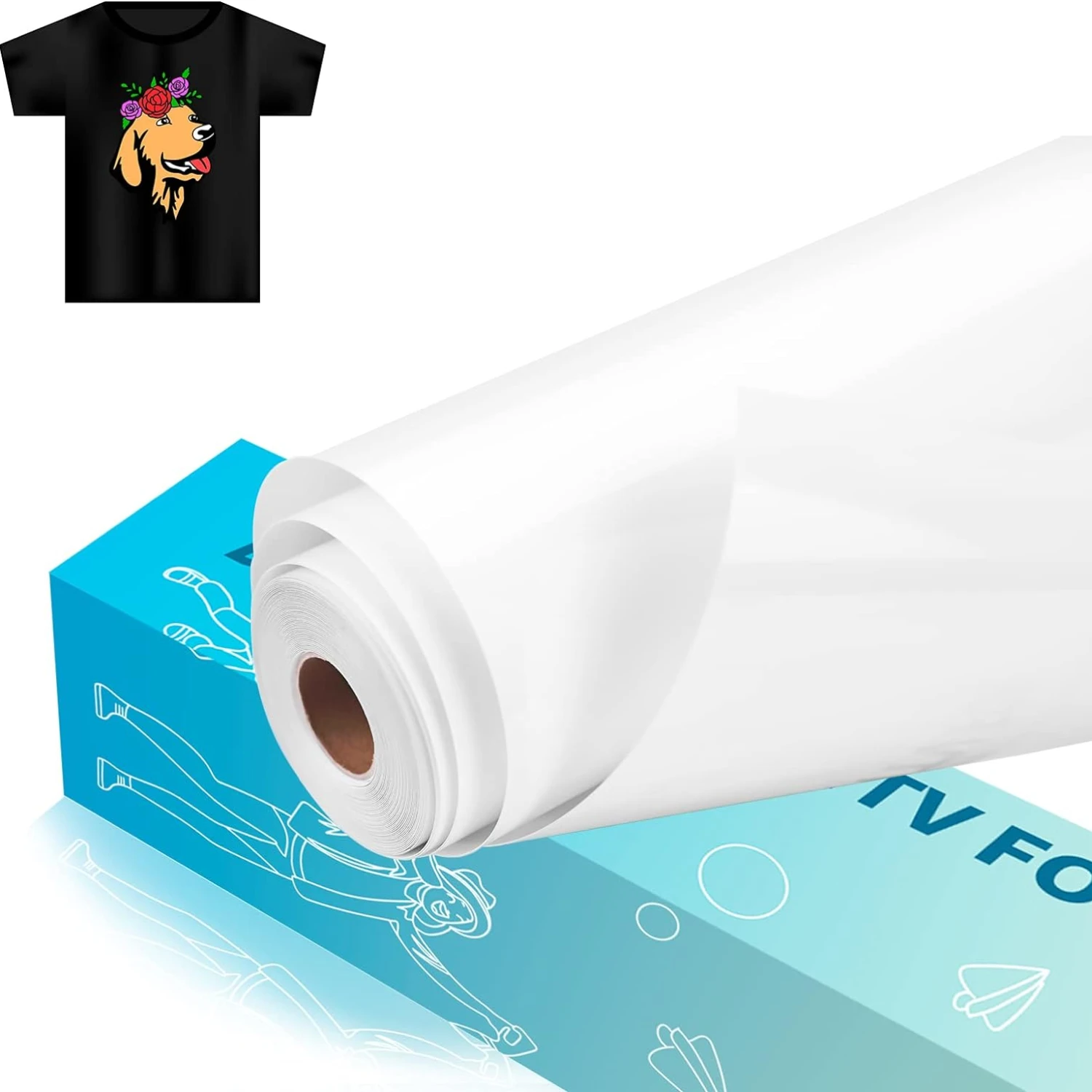 Сублимационная матовая виниловая пленка для темных тканей самоклеящаяся