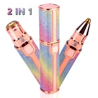 Электрический триммер 2 в 1 для бровей, макияжа, безболезненный эпилятор для бровей, портативная Бритва для удаления волос на лице, Женская депиляция