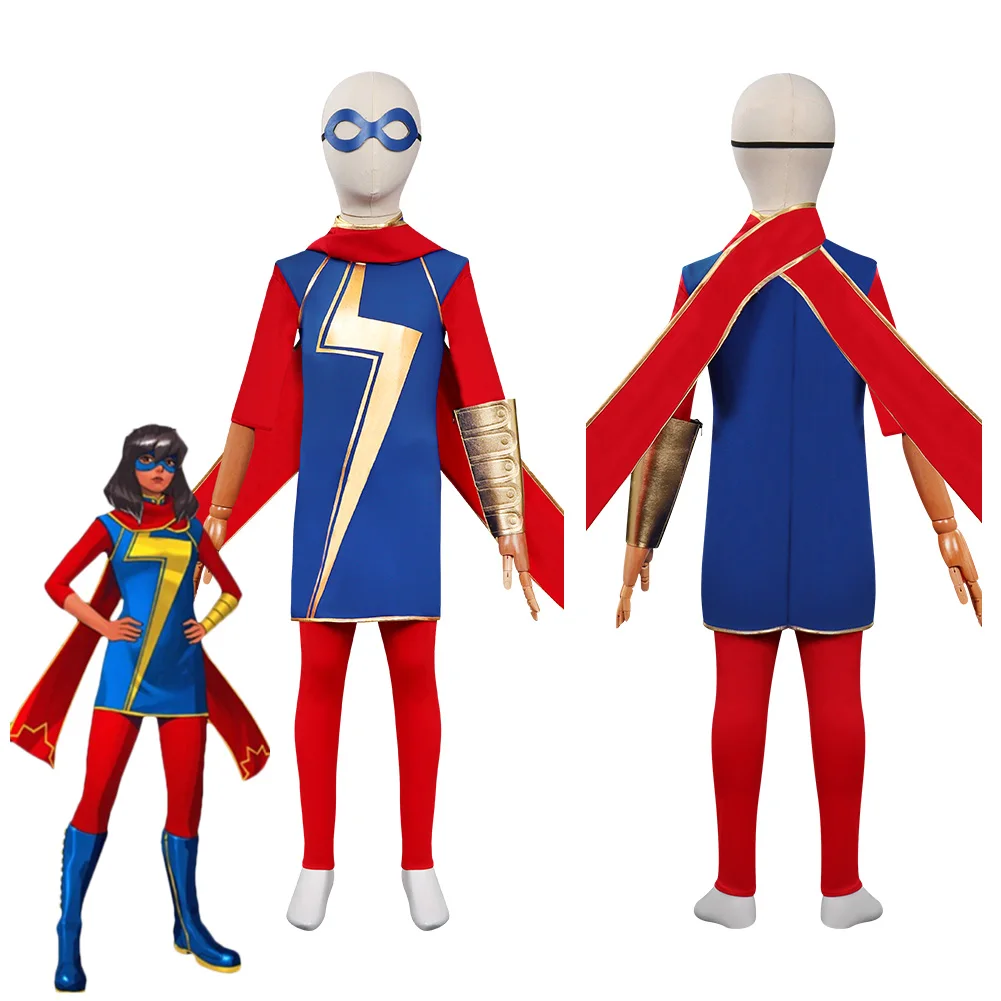 

Kids Children Kamala Khan Cosplay Costume Outfits Halloween Carnival Suit