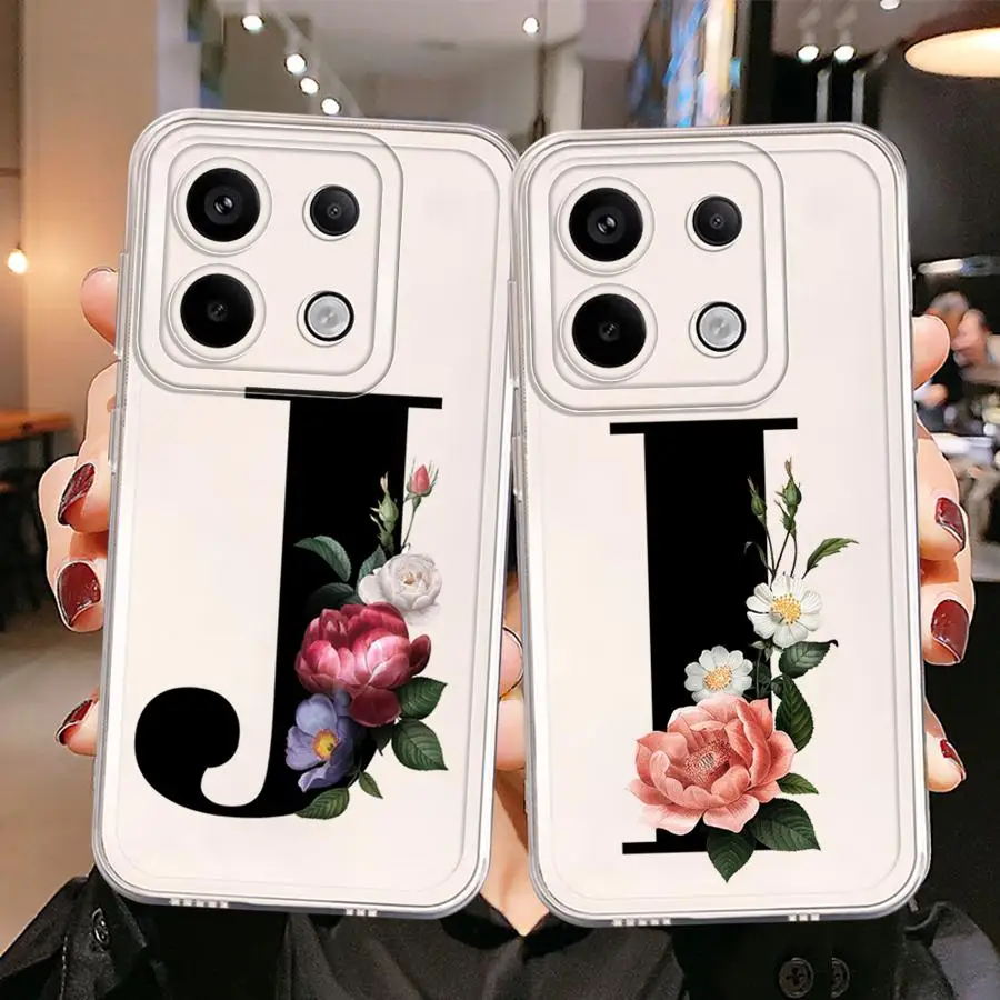 L ljubal Letter G-L Чехол для телефона Xiaomi Redmi Note 13 Pro 11 12 10 9T 10T 11S 9 11s 12s 9s Прозрачный корпус