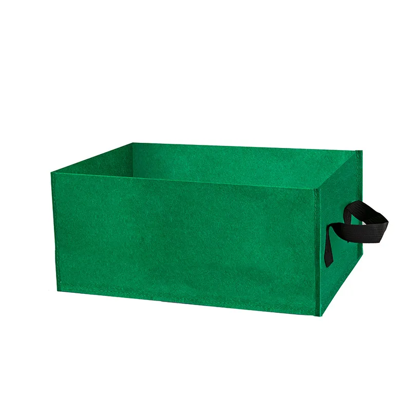 

Felt Grow Bag Rectangle Planting Nursery Pot Outdoor Garden Flower Planting Bag with Handle Garden Vegetable Planting Container