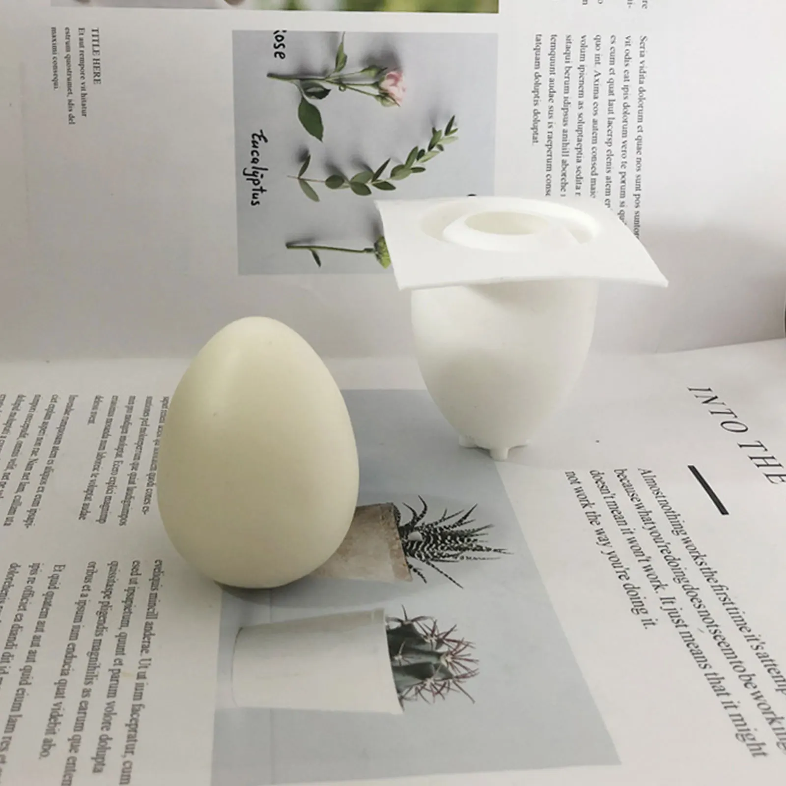 

3D Egg Candle Silicone Mold DIY Mousse Chocolate Cake Craft Baking Tool Easter Simulation Egg Resin Mold Home Decor