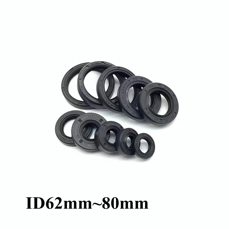 

5Pcs ID 62~65mm OD 75~125mm Height 7~13mm TC/FB/TG4 Skeleton Oil Seal Ring NBR Double Lip Sealing Gasket For Rotation Shaft Ring