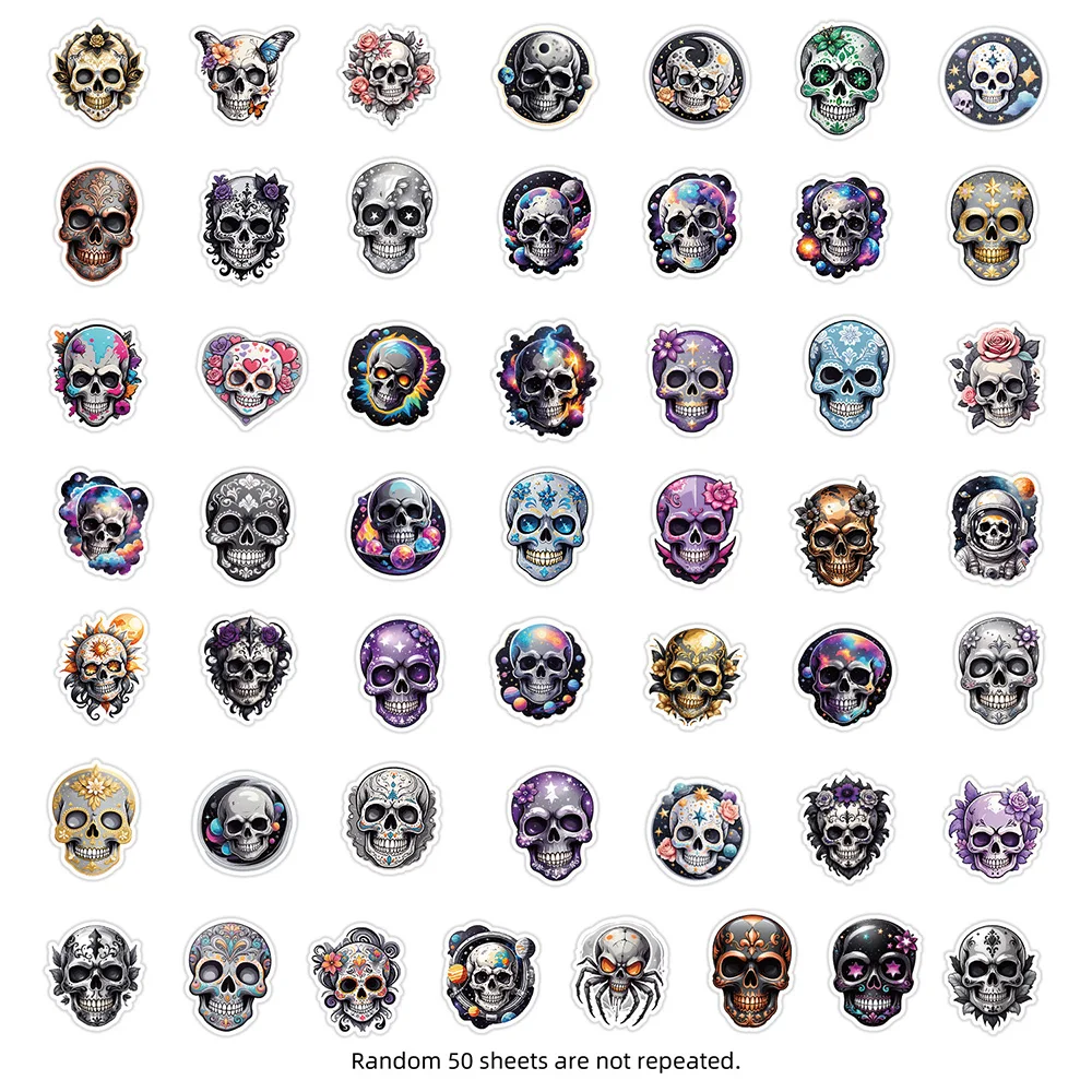 10/30/50 шт. Северная Европа Хэллоуин Череп Граффити Наклейки Готический Ужас