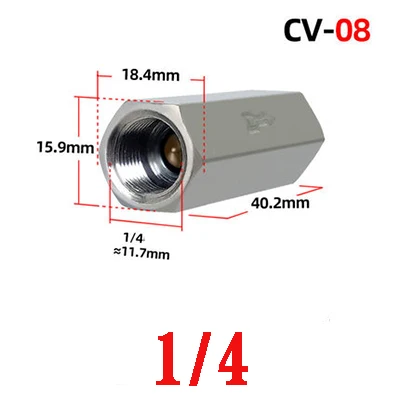 

Латунный пневматический обратный клапан 1/8 1/4 3/8 1/2 3/4BSP